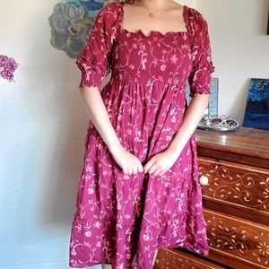 Hill House Nesli Botanical Midi Dress